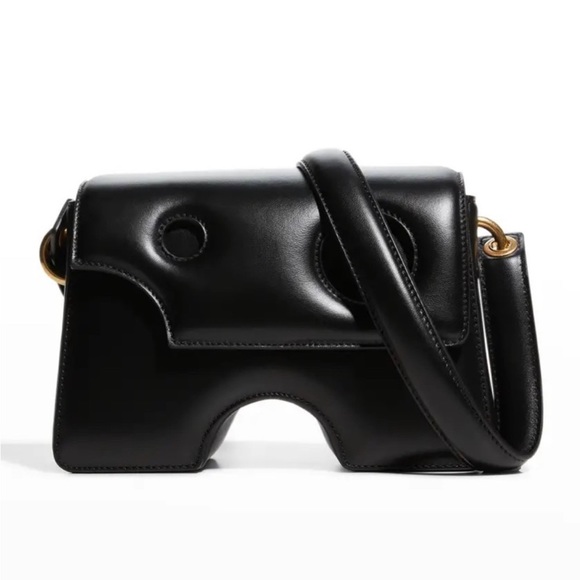 Womens Off-White Burrow 22 Cutout Leather Crossbody Bag Guaranteed Authentic - Picture 2 of 10